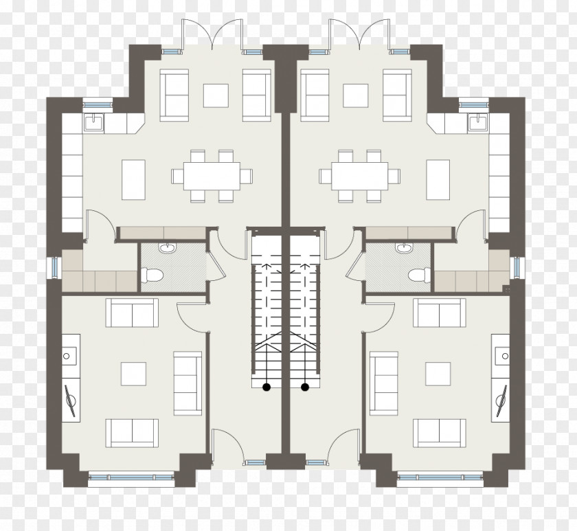 Ground Floor Plan House Architecture Building Open PNG