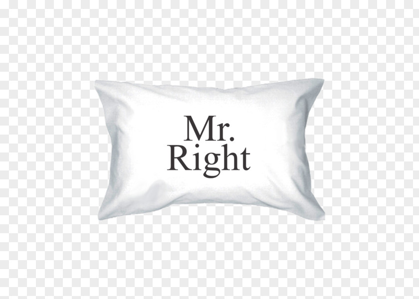 Mr Right Throw Pillows Cushion Love Cotton PNG