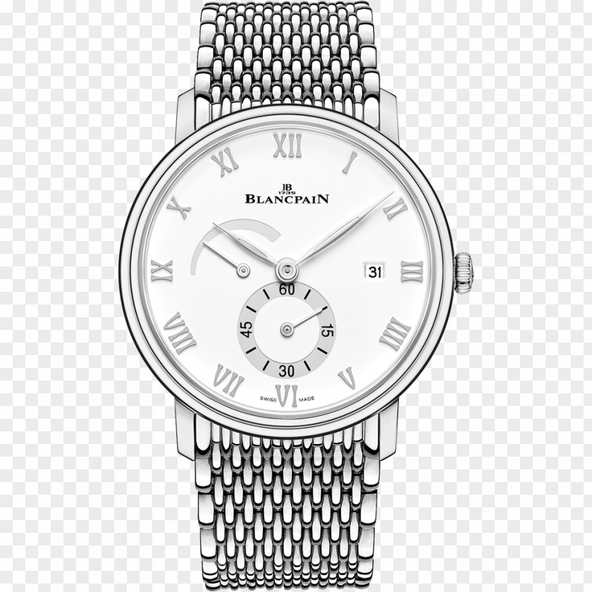 Silver Blancpain Watch Men's Watches Male Table Villeret Le Brassus Complication PNG