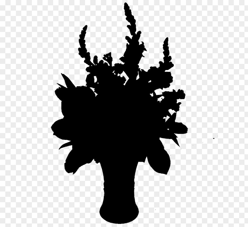 Tree Flowering Plant Silhouette Font PNG