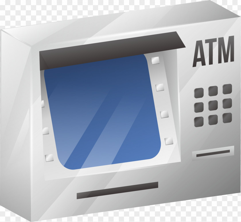 Vector ATM Machine Automated Teller Bank Cashier Credit Card PNG