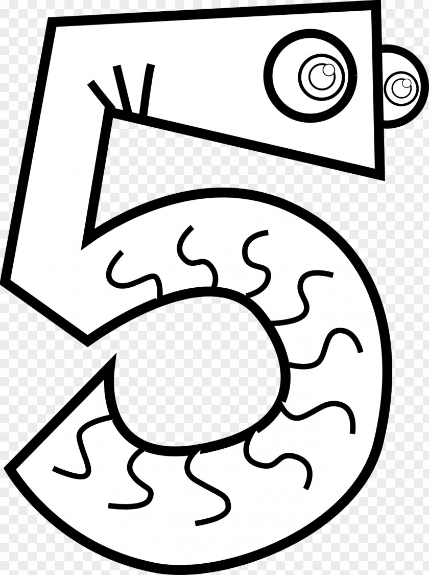 Number 5 Cliparts Black And White Clip Art PNG