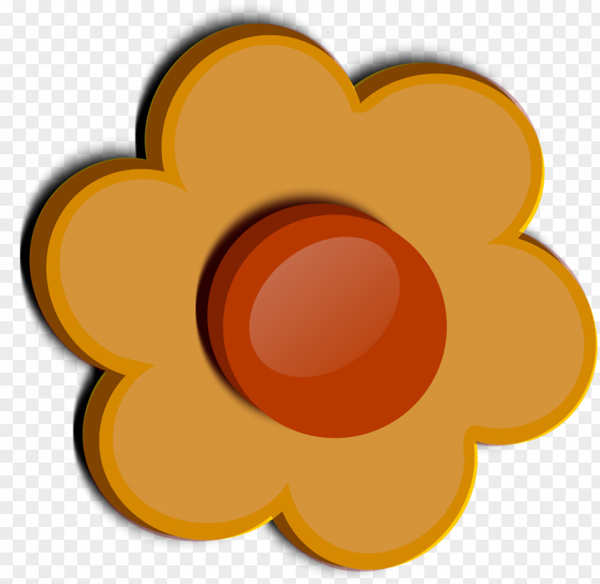 Orange Flower Logo Clip Art PNG