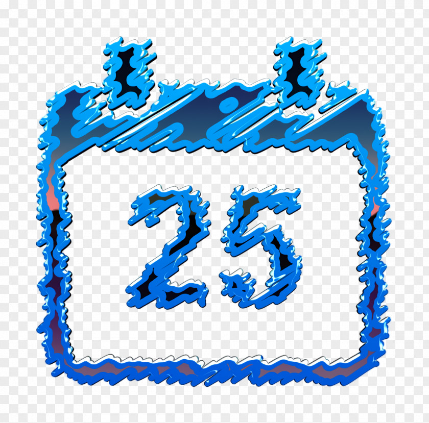Symbol Electric Blue 25 Icon Calendar Christmas PNG
