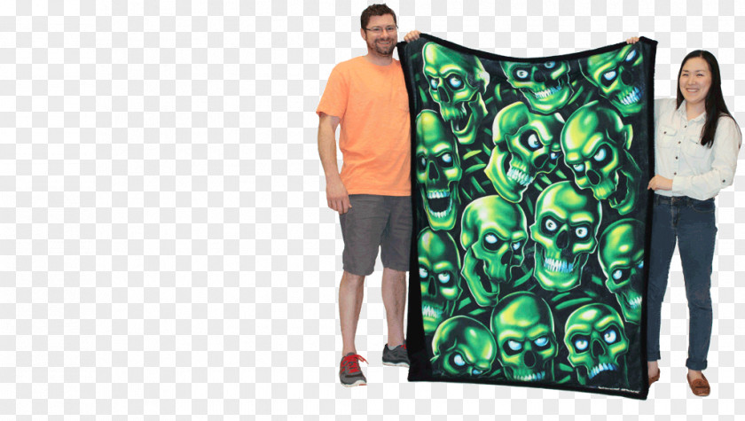 T-shirt Polar Fleece Blanket Shoulder Green PNG