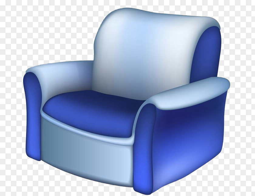 Blue Painted Sofa Furniture House Clip Art PNG