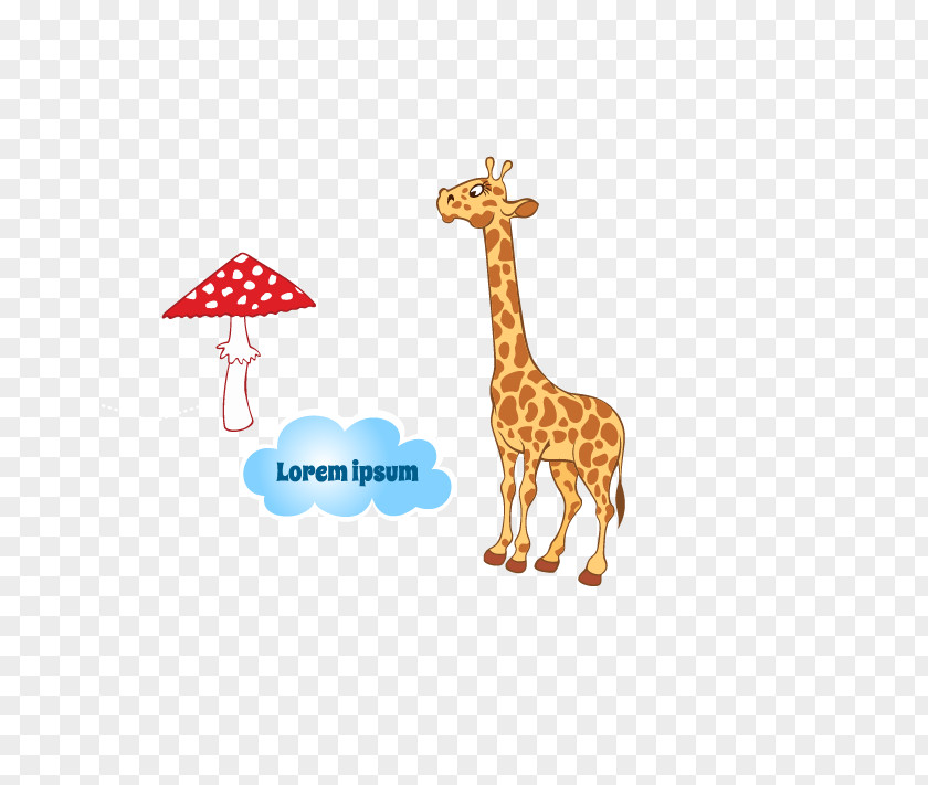 Cartoon Deer Giraffe Animal PNG