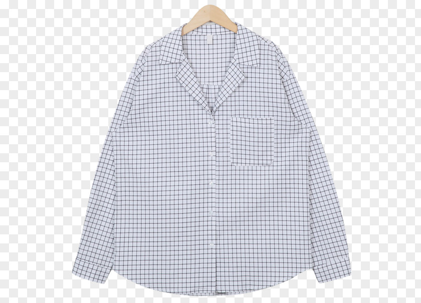 Cotton Pajamas Blouse Tartan Collar Button Outerwear PNG
