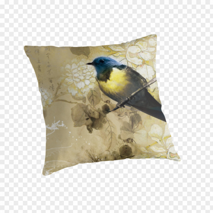 Watercolor Bird Cushion Throw Pillows Beak PNG