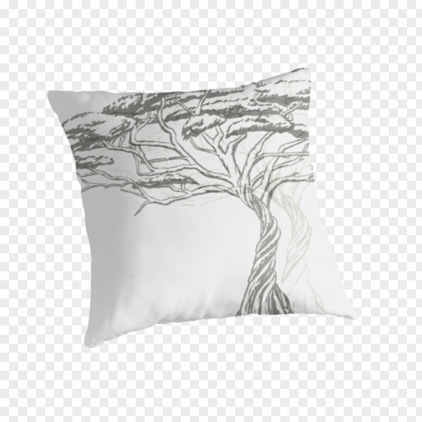White Acacia Throw Pillows Cushion Africa Tree PNG