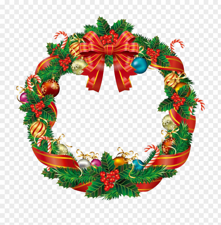 Christmas Ring Decoration Wreath Ornament Clip Art PNG