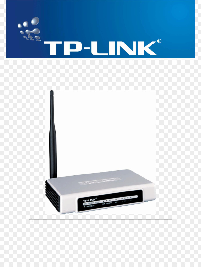 First Aider Wireless Router TP-LINK TL-WR841N Product Manuals PNG