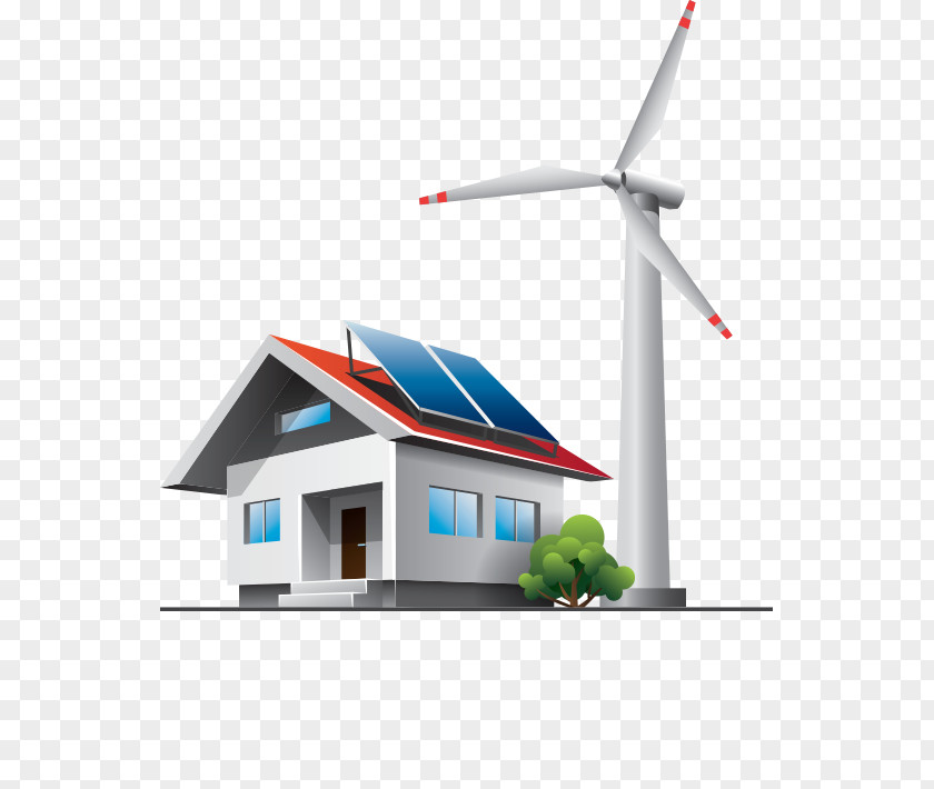 Save Electricity Solar Energy Power Wind Panels Turbine PNG