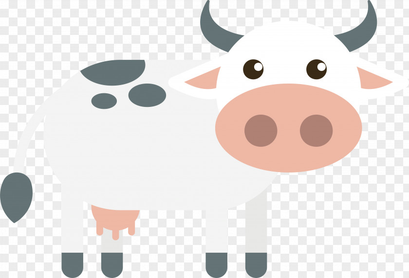 Lovely Little Cow Cattle Clip Art PNG