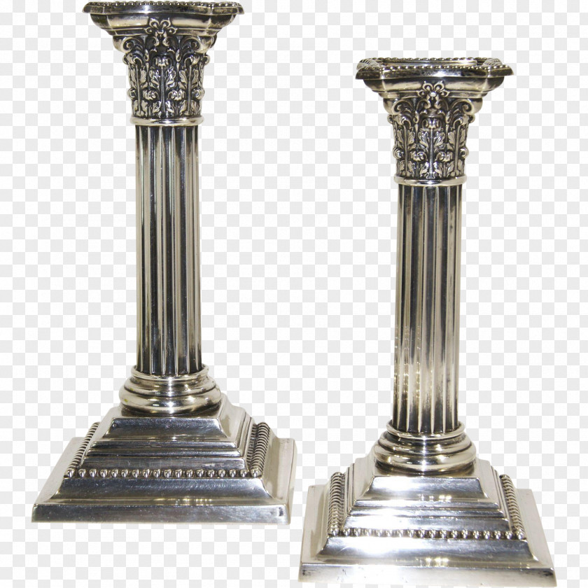 Column Corinthian Order Sterling Silver Candlestick PNG
