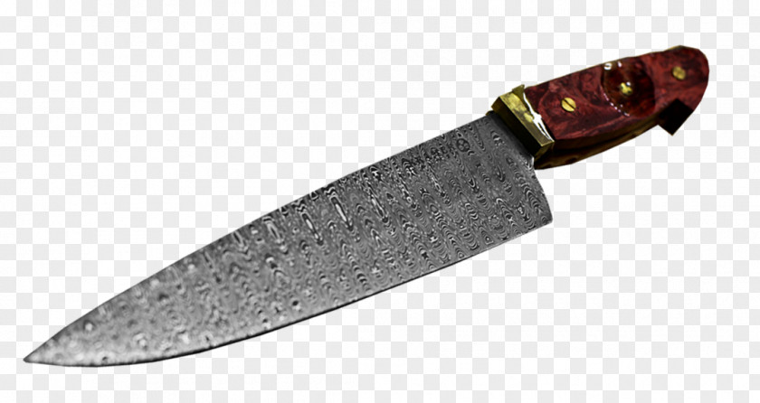 Flame Hand Chef's Knife Kitchen Knives Damascus Steel Blade PNG