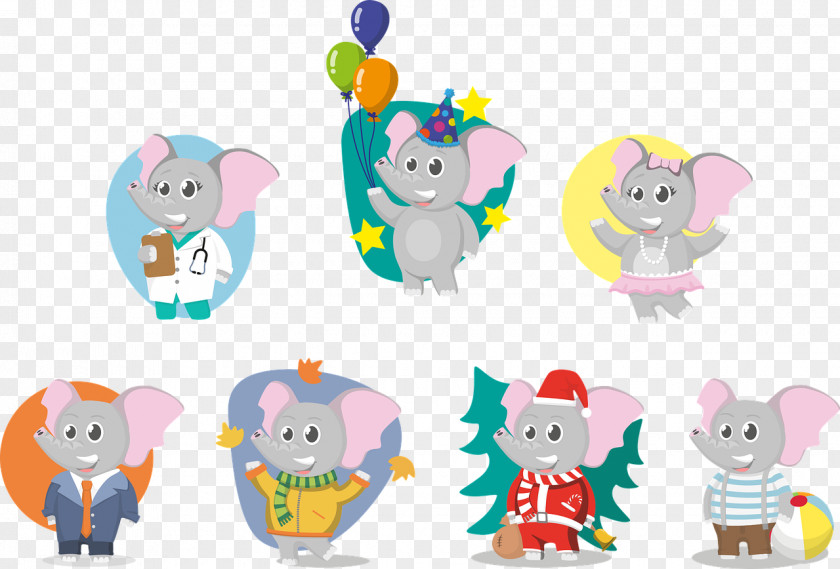 Happy Baby Elephant Pixabay Illustration PNG