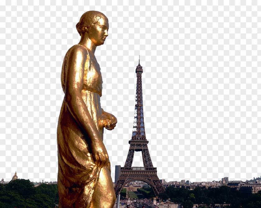 Paris City Eiffel Tower Arc De Triomphe Notre-Dame Landmark PNG