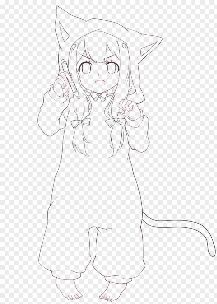 Pixiv Whiskers Sketch Cat Drawing Clothing PNG