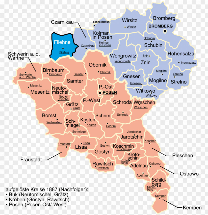 Province Of Posen Netzekreis Kreis Filehne Wongrowitz Posen-West Prussia PNG