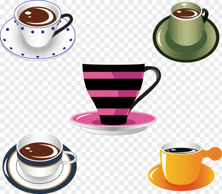 Vector Exquisite Coffee Cup Tea Cafe PNG