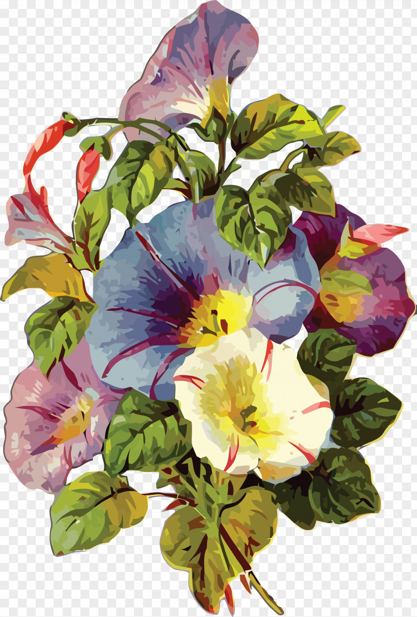 Botanical Flower Vintage Clothing Designer Clip Art PNG