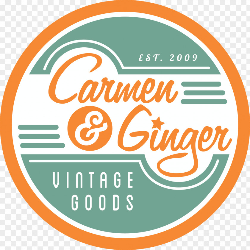 Retro Logo Carmen & Ginger Vintage Clothing Estate Jewelry PNG