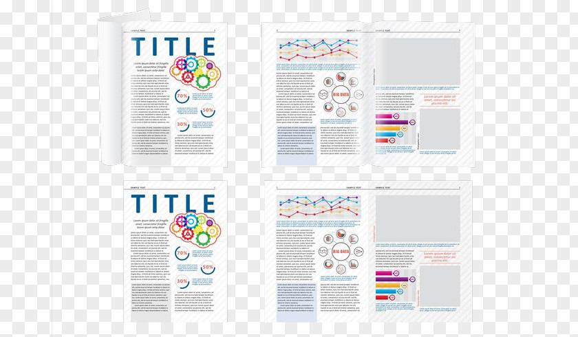 Science Magazine Layout Page Book PNG