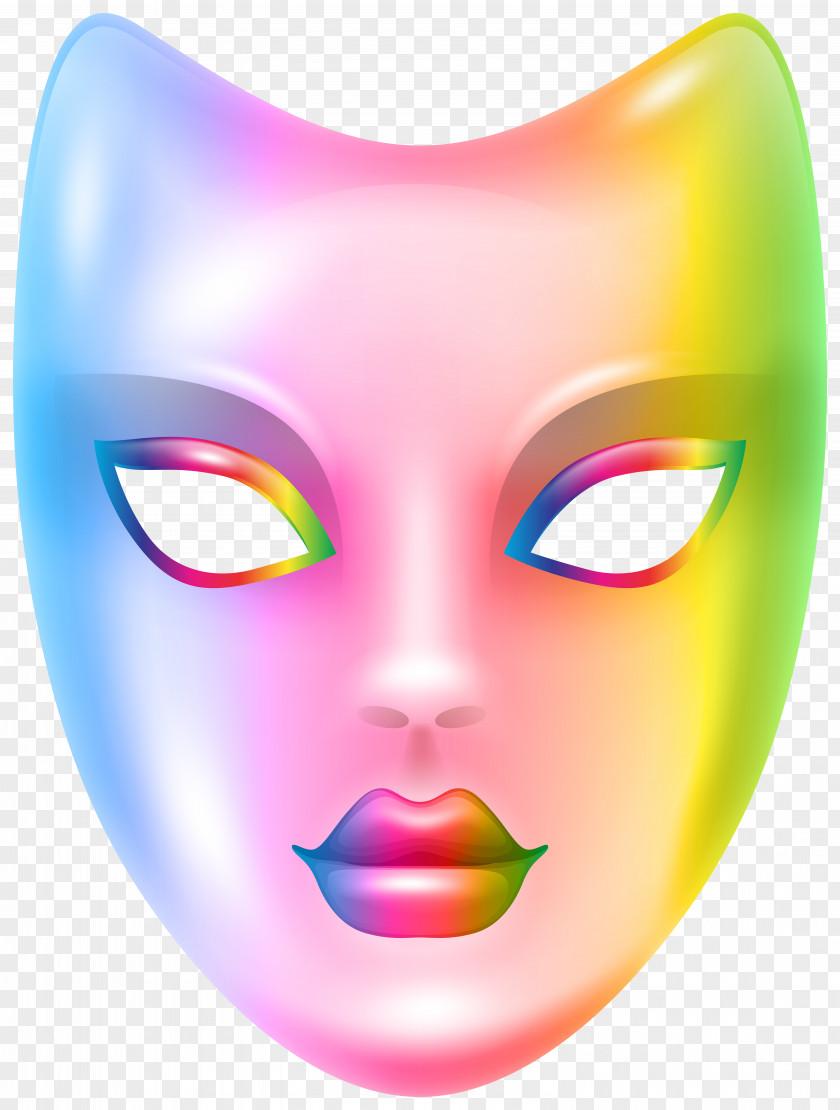 Carnival Face Mask Rainbow Clip Art Image Facial PNG