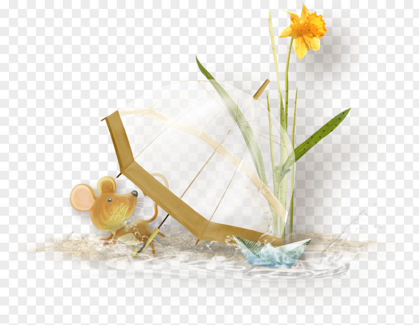 Garden Umbrellas And The Little Mouse Clip Art PNG
