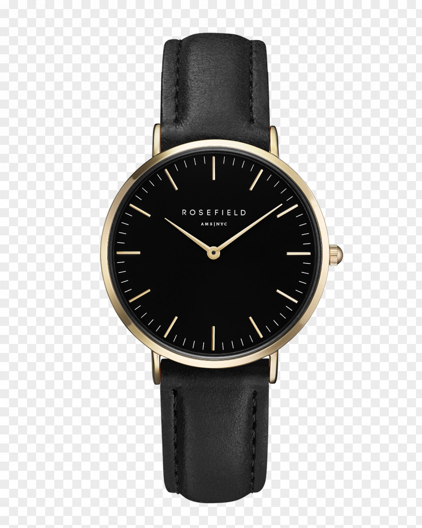 Genuine Leather Rosefield The Bowery Analog Watch Strap Jewellery PNG