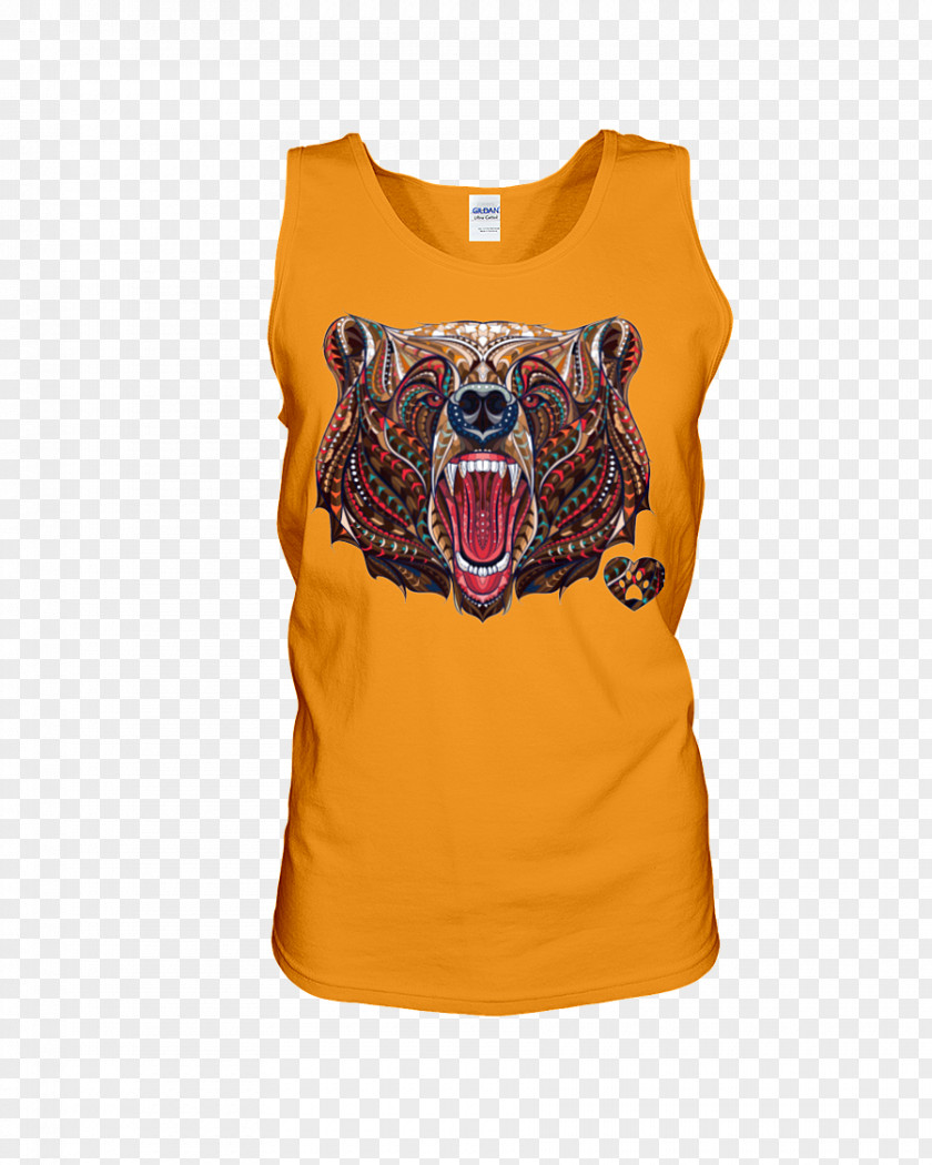 Orange Heart T-shirt Hoodie Gilets Sleeveless Shirt Top PNG