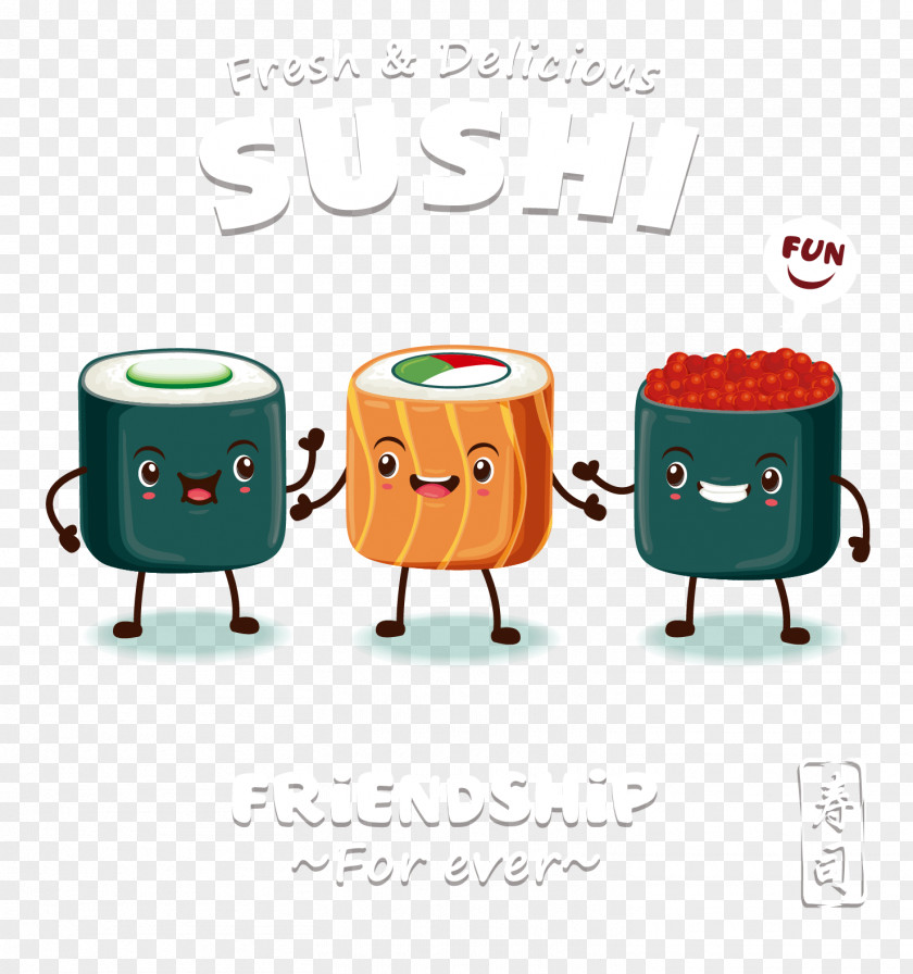 Sushi Japanese Cuisine Cartoon PNG