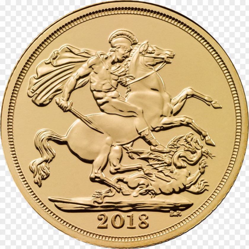 Gold Coins Royal Mint Half Sovereign Bullion Coin PNG