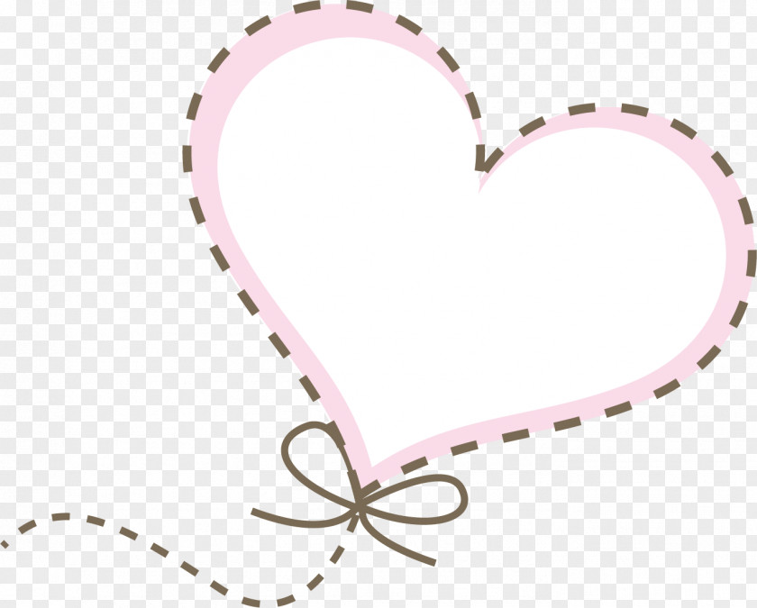 Heart-shaped Dotted Line PNG