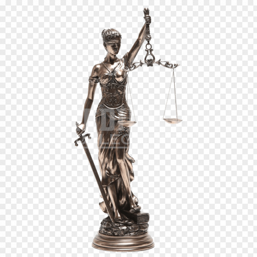 Lady Justice Statue Bronze Sculpture PNG