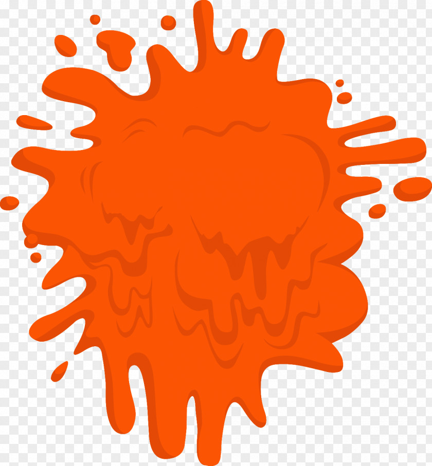 Splat Orange Clip Art PNG