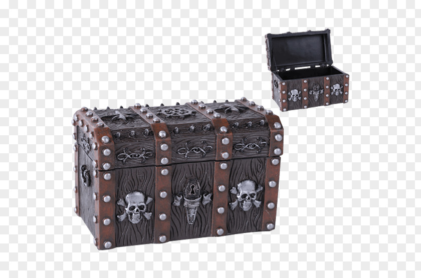 Box Piracy Buried Treasure Skull Resin PNG