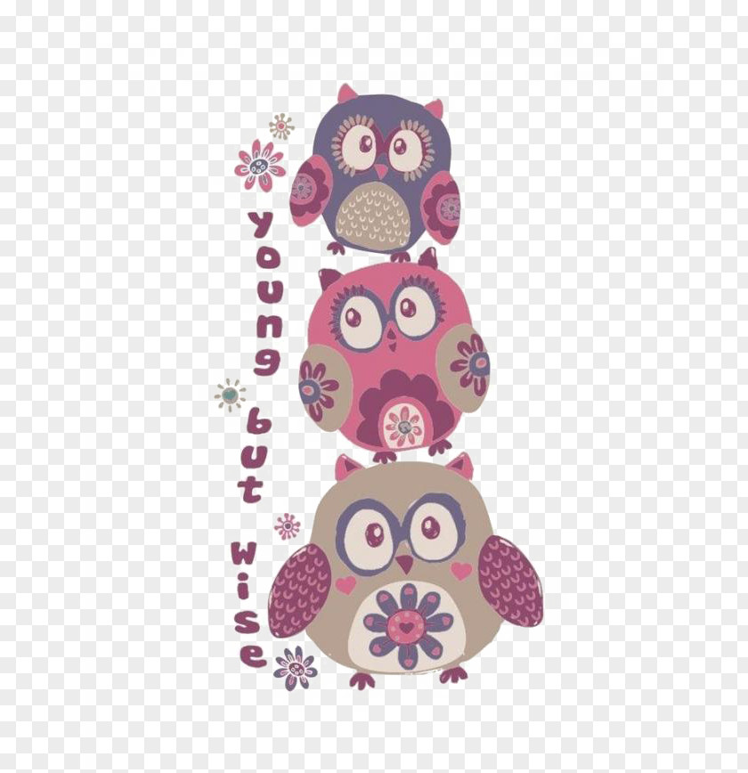 Cute Cartoon Owl Element Illustration PNG