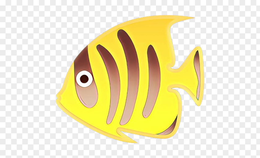 Bonyfish Butterflyfish Yellow Background PNG