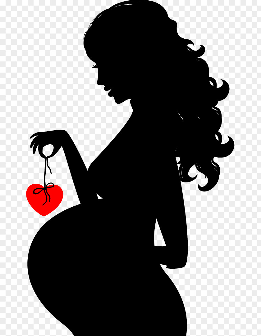 Cartoon Pregnant Women Vector Material Pregnancy Silhouette Woman Clip Art PNG