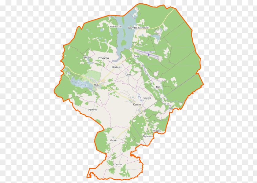 Map Location Gmina Karsin Kościerzyna Ecoregion Municipality PNG