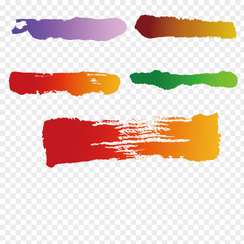 Color Oil Painting Brush Calligraphy Vector Ink Paintbrush PNG