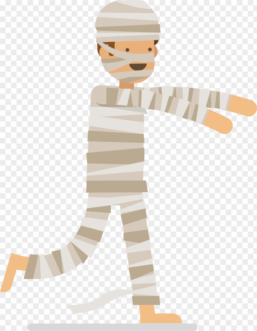 A Dancing Bandage Monster PNG