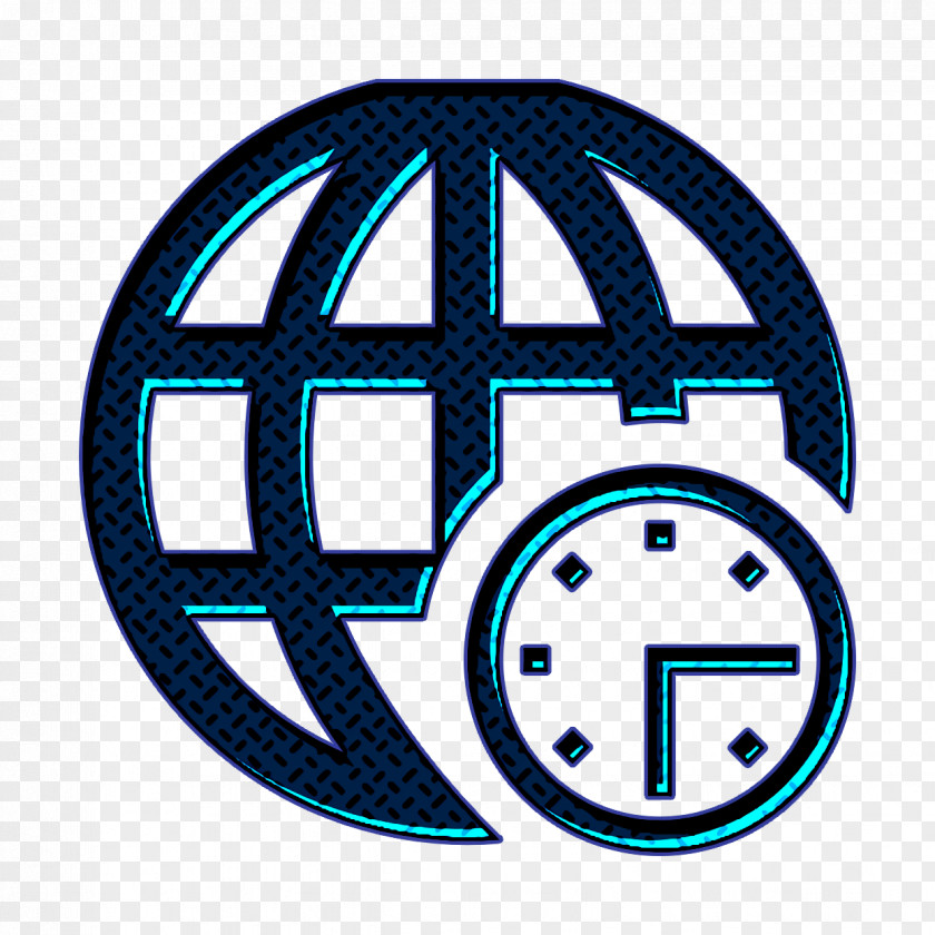 Electric Blue Trademark Globe Icon PNG
