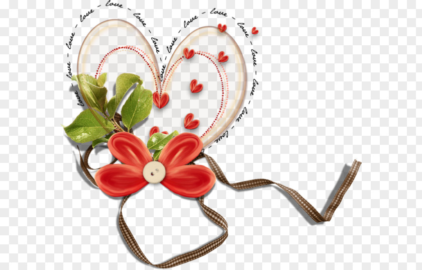 Heart Floral Design Cut Flowers PNG