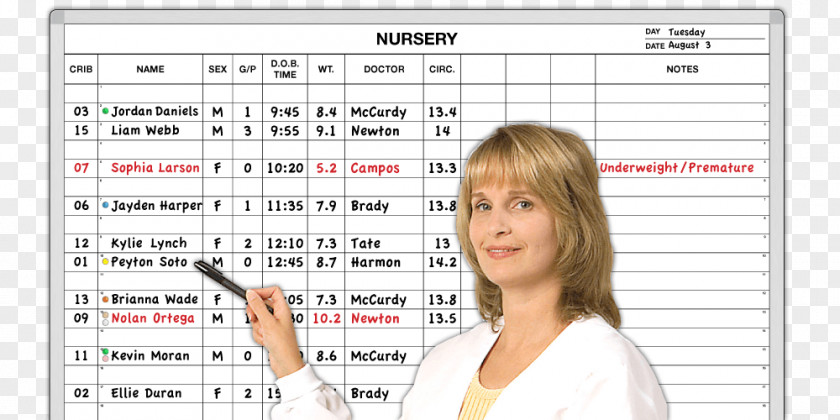 Hospital Boards Magnatag Dry-Erase Neonatology Maternity Centre Nose PNG