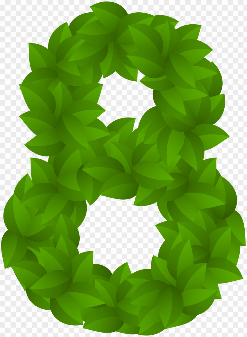 Leaf Number Eight Green PNG Clip Art Image Sharon 