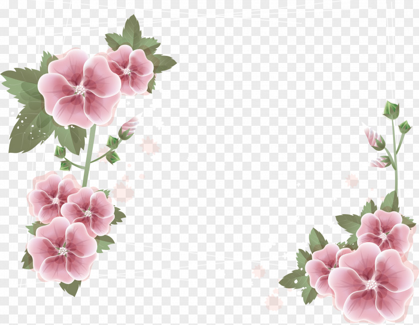 Pink Flower Border Stock Photography Royalty-free Clip Art PNG