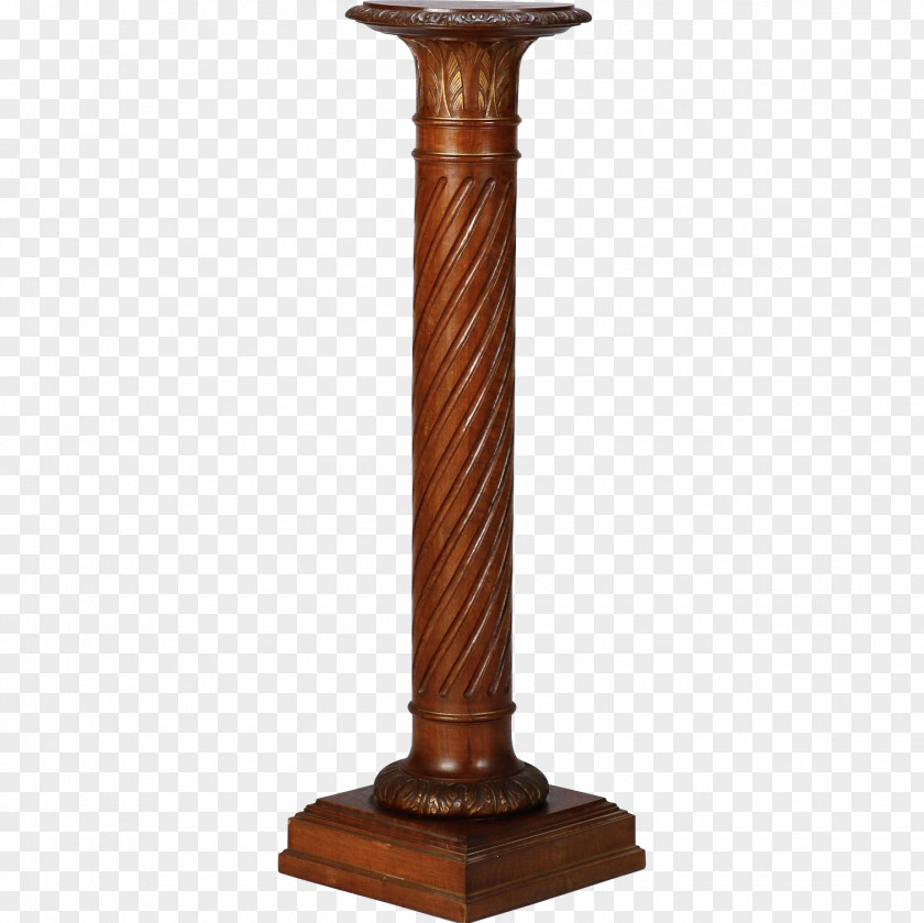 Column Table Pedestal Handicraft Wood Carving PNG